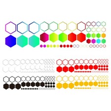 Honeycomb Hexagon Pattern Car Sticker Door Side Adhesive Decals Hexagon gaudily