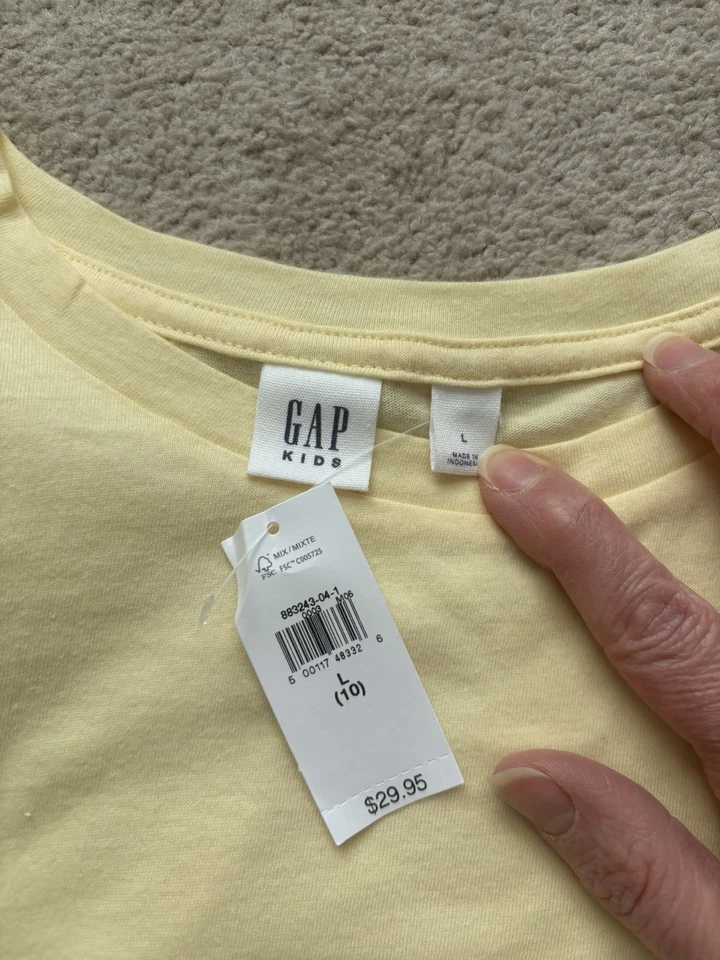 Conjunto de camisa e saia infantil Gap tamanho L/10 novo com etiquetas - Imagem 2 de 4