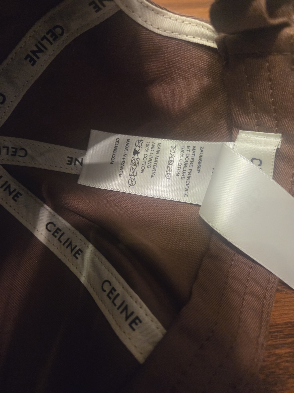 Celine Triomphe Baseball Cap Adjustable Chocolate… - image 13