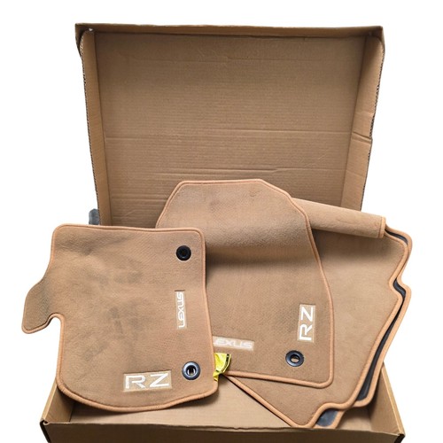 Lexus OEM Carpet Floor Mats Set 3pc Beige 2023 2024 Lexus RZ Front Rear