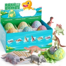 TranquilBliss Dino Egg Bath Bombs for Kids with Surprise Inside, 6 Packs Dino...