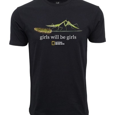 Girls Will Be Girls Graphic Tee Womens Funny Vintage National Geographic T-Shirt