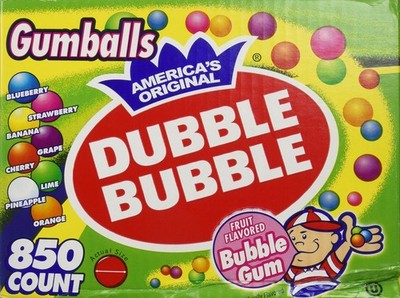 Dubble Bubble-Gumballs 1'' in Diameter 850 Count (Pack of 1), Assorted,Orange 