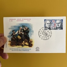 FDC soie du 15 mai 1976 - Bicentenaire de l'independance des Etats-Unis