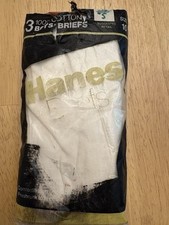 Vintage 1987 Hanes White Briefs Boys Sz 10