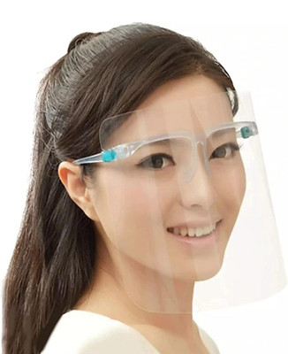 Full Face Protective Shield Visor (10 Pack) Face Shield with Glasses Transparent