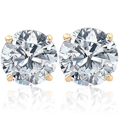 1 1/2 kt Lab Grown Diamant Ohrstecker 14 Karat Gelbgold Ohrringe