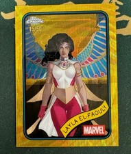2025 Topps Chrome Marvel #10 LAYLA EL-FAOULY Gold Wave Refractor /50