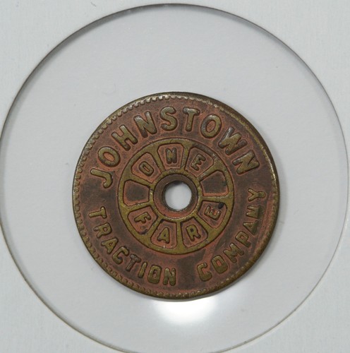 Johnstown Traction Company One Fare Transit Token PA 495 - Bild 2 von 2