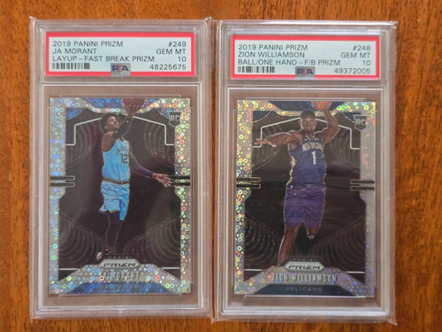 2019-20 PRIZM FAST BREAK ROOKIE VARIATION (PSA 10) SET  248-260, 288 JA, ZION