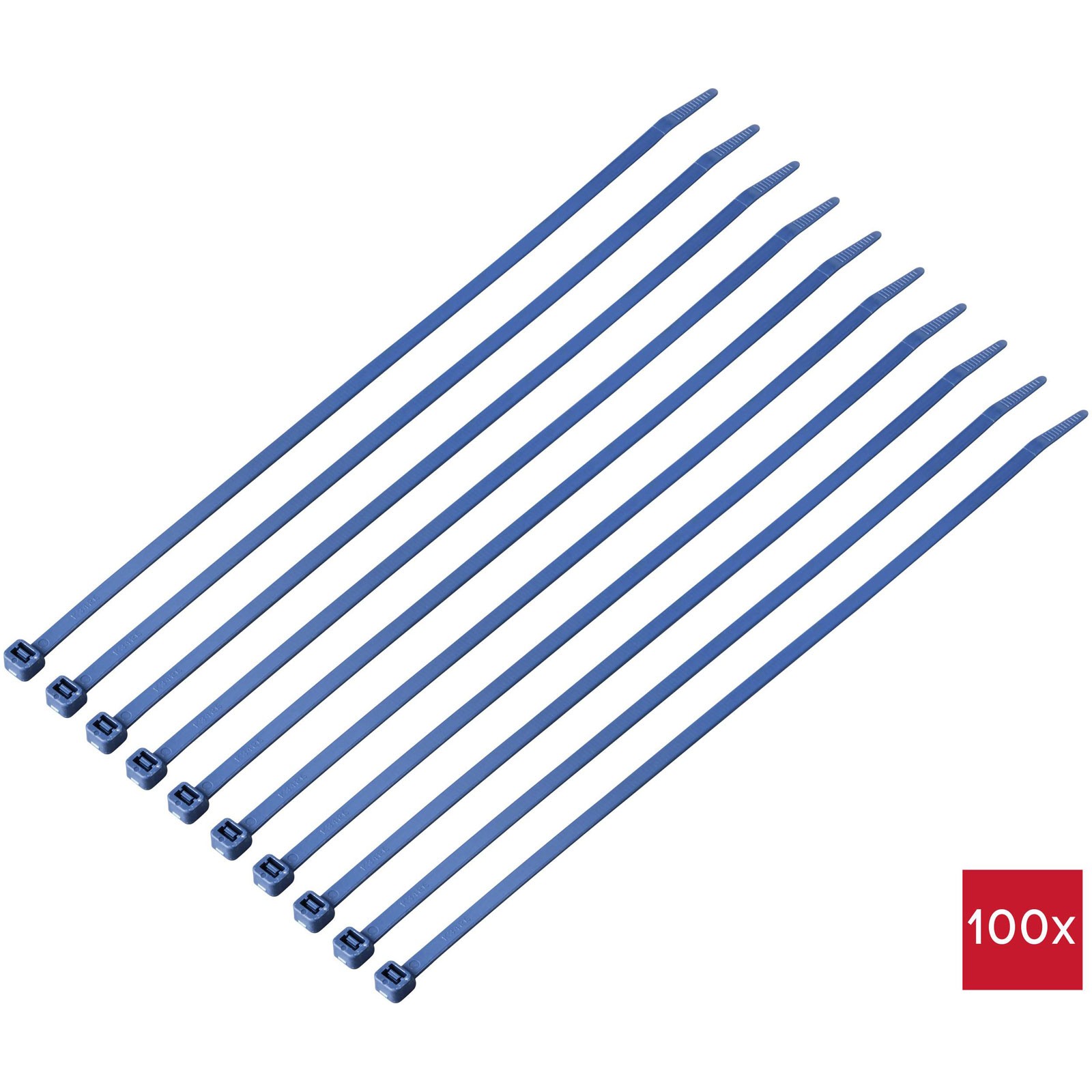 TruComponents Cable tie 280mm 4.8mm Blue Cable finder detectable 100pcs