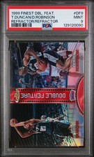1999 FINEST DOUBLE FEATURE REFRACTOR/REFRACTOR DAVID ROBINSON/TIM DUNCAN PSA 9