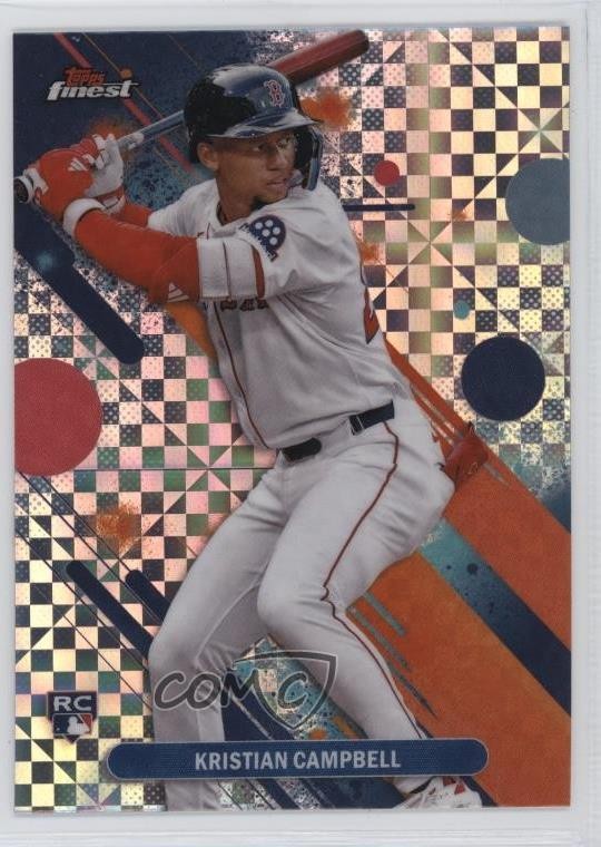 2025 Topps Finest Common Checkerboard Refractor Kristian Campbell #98 Rookie RC