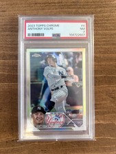 Anthony Volpe Rookie Refractor 2023 Topps Chrome PSA 7 Yankees Baseball Card