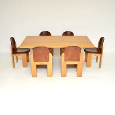 Vintage Italian Dining Table and Chairs by Silvio Coppola