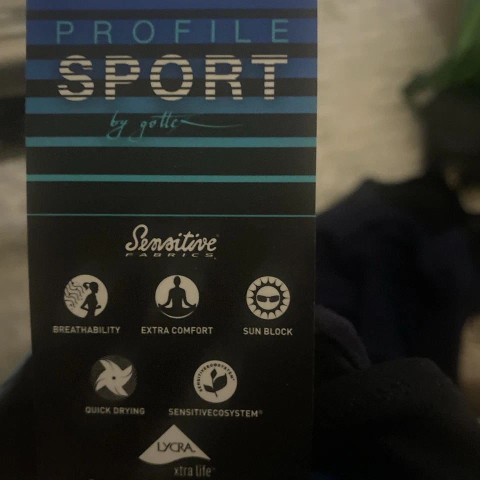 Nuevo con etiquetas $78 Profile Sport Gottex Multi Azul Tankini Top Multicolor Ajustable Talla 34D Foto 4 de 4