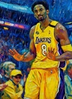 Kobe Bryant Lakers Grailpop Oil Painting ACEO Print Artist Signed /30 S2#24