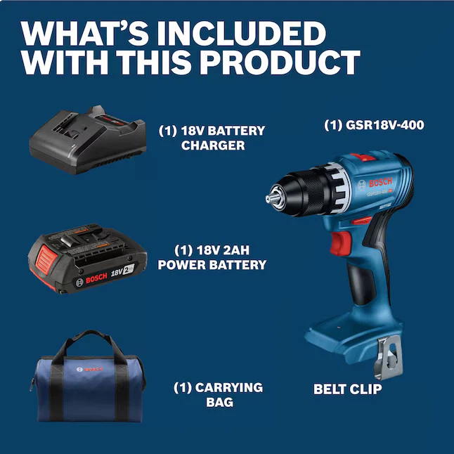 NEW NIB Bosch 18V Professional Brushless Compact Drill/Driver Kit GSR18V-400B12 - Image 3 of 3