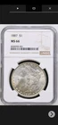 1887 $1 Morgan Silver Dollar NGC MS66