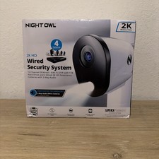 Night Owl 12 Channel 4 Camera Wired 2K 1TB DVR Security System with 2-way Audio