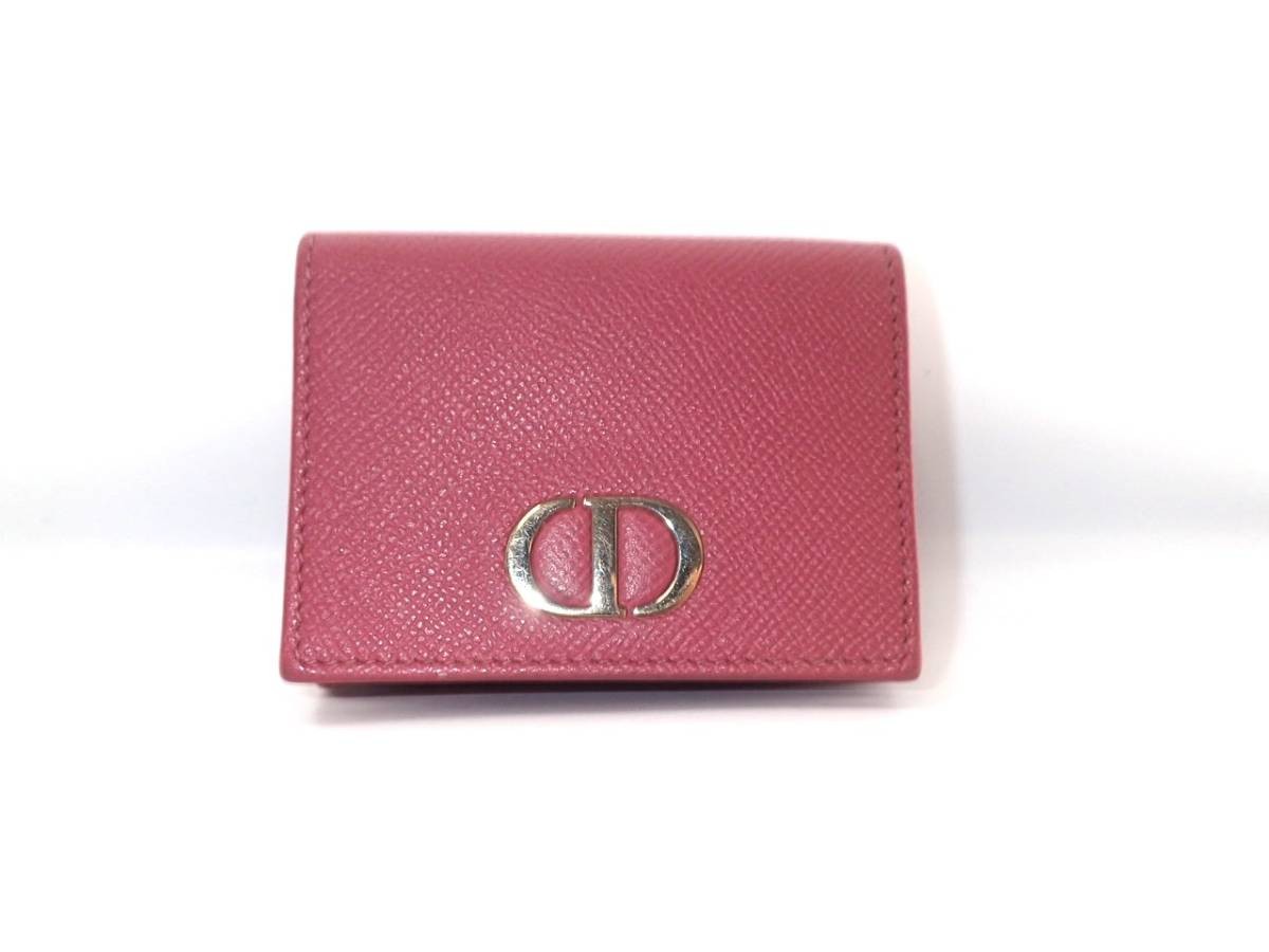 Dior 30 Montaigne Tri-Fold Compact Wallet in Leather