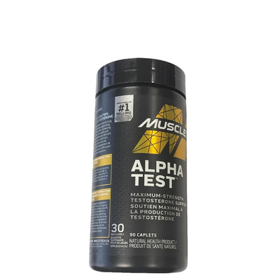 ''MuscleTech AlphaTest Testosterone Booster for Men - 90 Capsules, NO TARIFFE