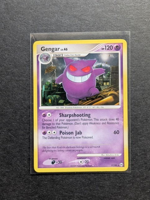 Gengar 17/99 Platinum Arceus Rare Pokemon 2009 Regular Non Holo English Card LP