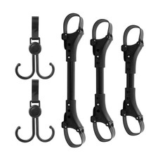 3pcs Stroller Connectors  2pcs Double Hooks Set - Adjustable Length 20-26cm...