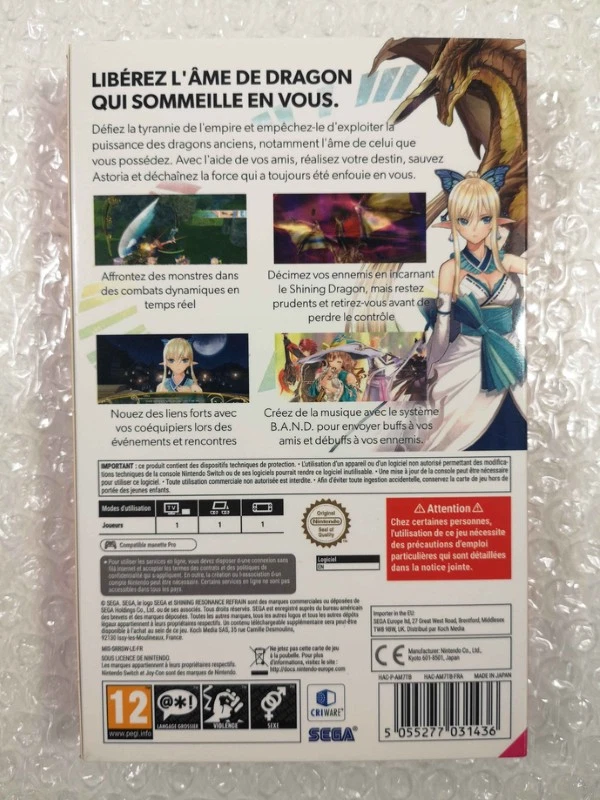 SHINING RESONANCE REFRAIN DRACONIC - LAUNCH EDITION SWITCH FR OCCASION (GAME IN, photo 2 sur 5