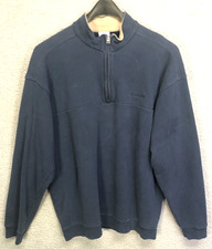 Columbia 1/4 Zip Sweatshirt Mens XL Extra Large Blue Mock Neck Pullover Casual