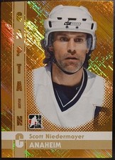 2011 - 2012 ITG Scott Niedermayer Captain C Gold /50 #77 Hockey Card