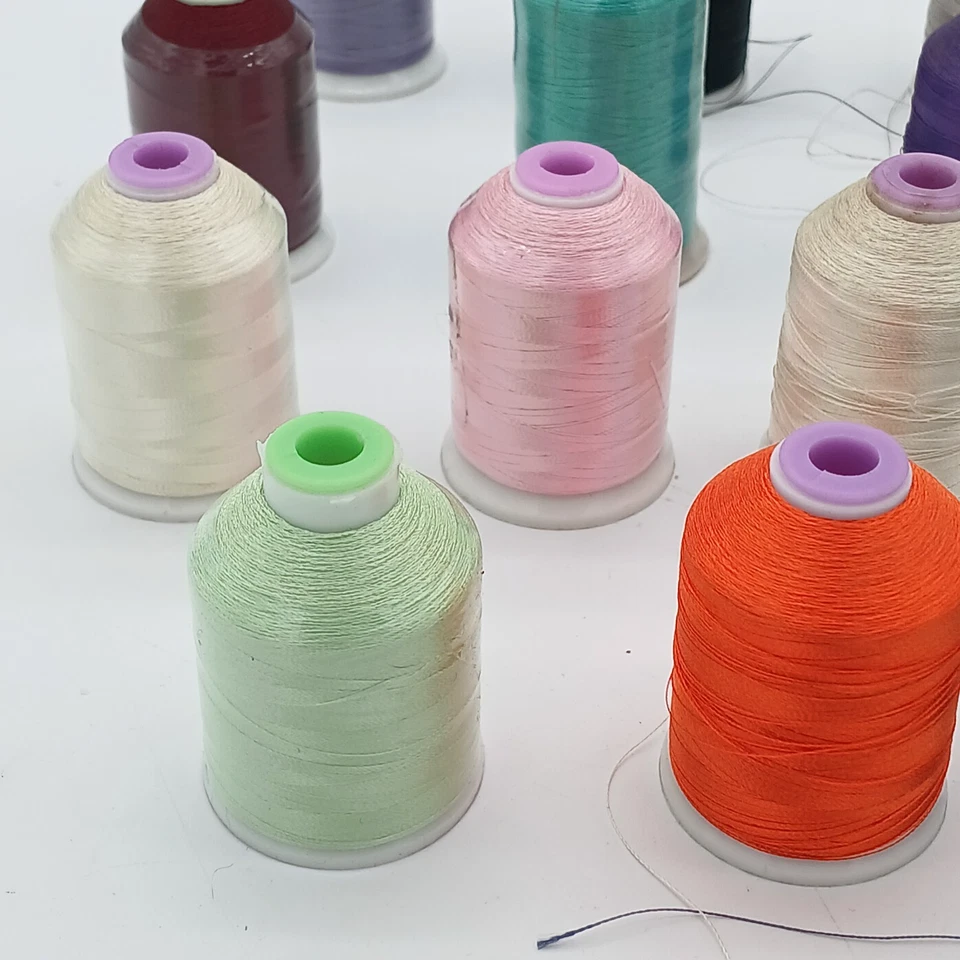 Lot of 18 Machine Embroidery Thread Spools: Coats & Clark, Janome, Threadelight - Image 3 of 4