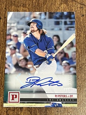 DJ PETERS 2018 Panini CHRONICLES Signatures Red AUTO #168/199 #PS-DP DODGERS