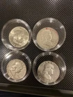 Franklin Half Dollar 90% Silver Business Strike 1951, 1953, 1960, 1963 Lot Of 4