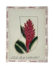 Vanoni Red Torch Ginger Christmas Mini Stocking Tropical Hand Painted Canvas