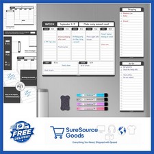 Weekly Calendar Planner for Fridge Magnetic Dry Erase Board Set with Markers