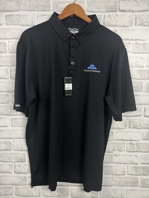 New Straight Down Wingman Polo Folds Of Honor Size 2X Black Golf Performance