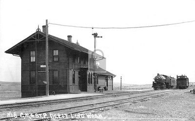 Railroad Train Station Depot Lind Washington WA - Reprint
