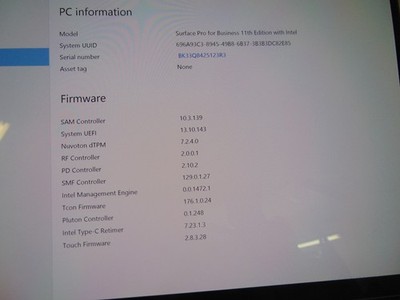 MICROSOFT SURFACE Ultra 7/266v@2.2/16GB/256GB/ HD REPLACED-NO OS/SEE PICTURES