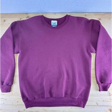 Vintage Lee Heavyweight Sweatshirt Made in USA Maroon Crewneck Men's Large