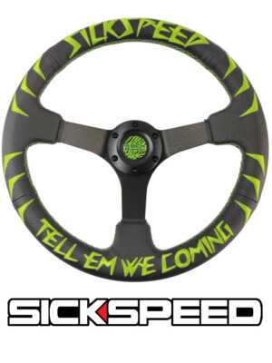 Green SICKSPEED Steering Wheel P10