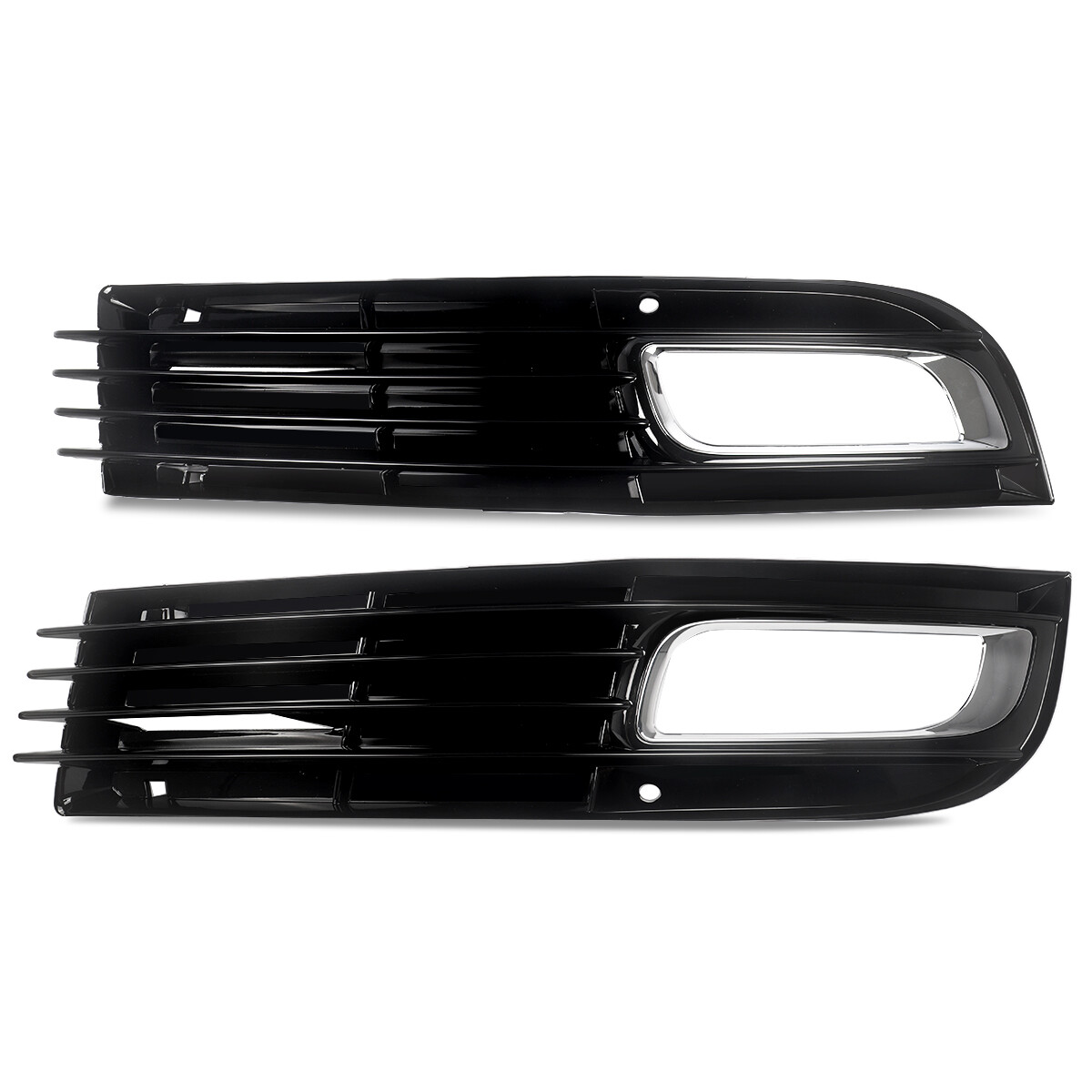 For Audi A8 D3 08-10 Gloss Black Front Lower Bumper Grill Fog Light Cover Grille