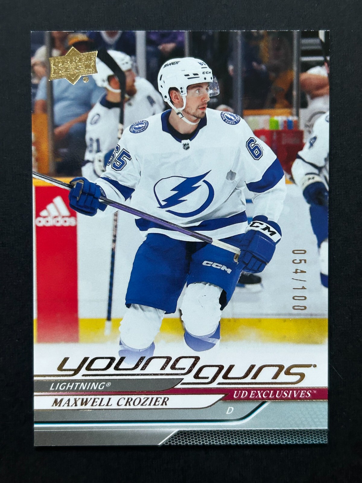 2024-25 Upper Deck Series 1 Maxwell Crozier /100 Young Guns UD Exclusives #218
