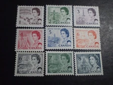 CANADA #454-460,543-544 QUEEN  MNH