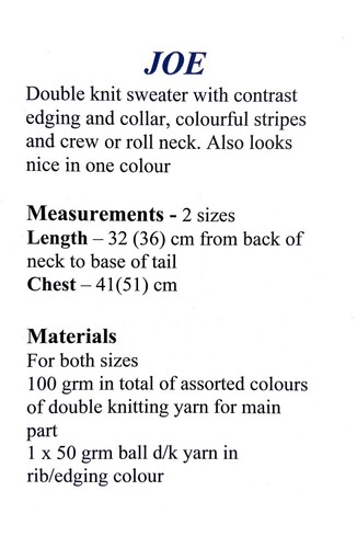 Coats Sweaters Knit Pattern For Small Dogs - DK & Chunky -KP07 - Knits & Pieces - Picture 2 of 7