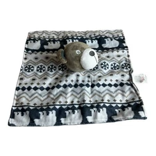 DTU Unique Bear Lovey, Aztec Print, Flannel and Minky 10x10