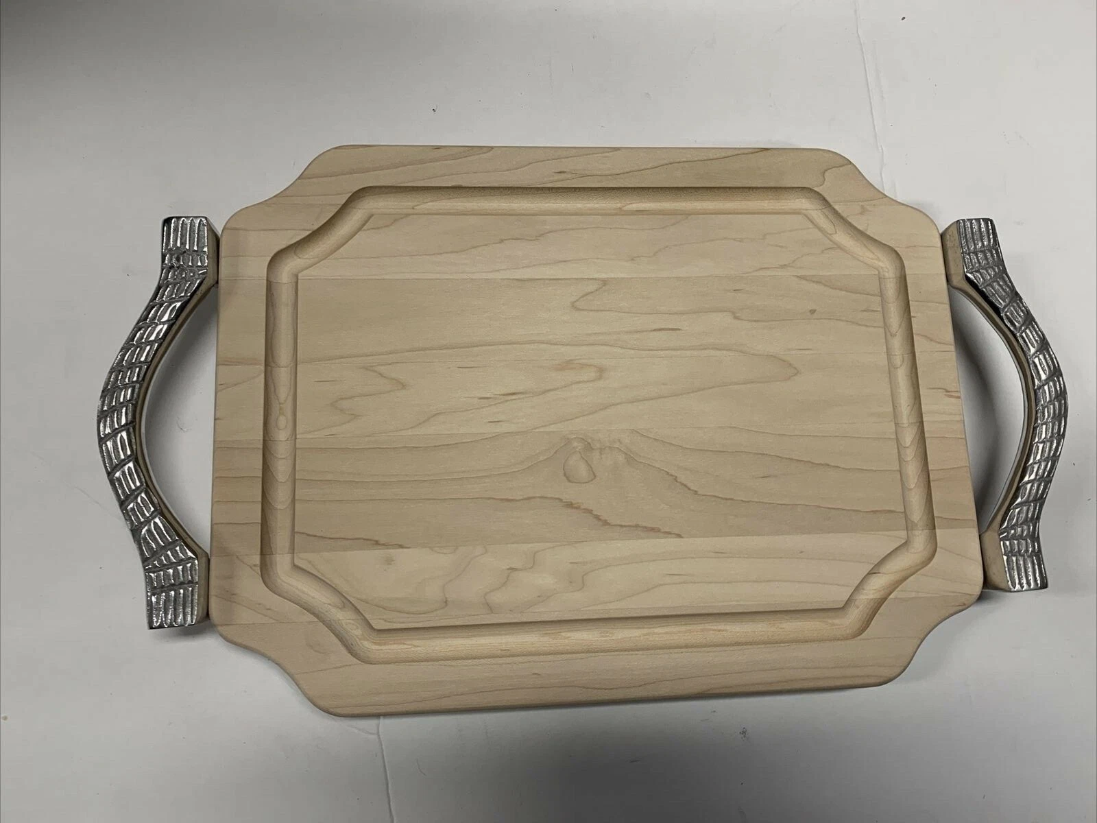 BigWood Boards 300-RP-NI Cutting Board with Handles, Wedding Gift Cutting Board