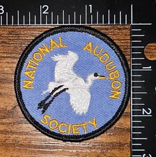 National Audubon Society Crane Egret 2.5 Inch Vintage Patch