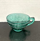 Jeannette Doric & Pansy Teal Green Coffee Cup Vintage