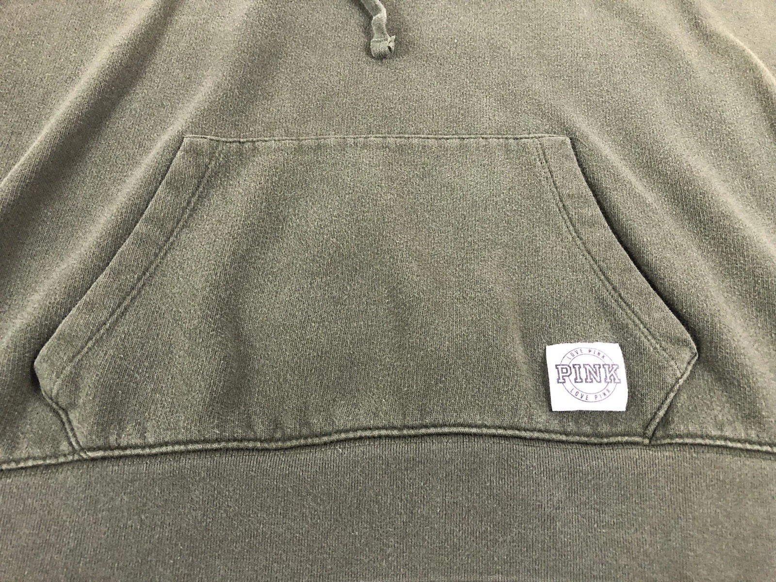 UNDERCOVER Felpa con cappuccio ROSA Victorias Secret donna verde medio pullover logo taschino canguro